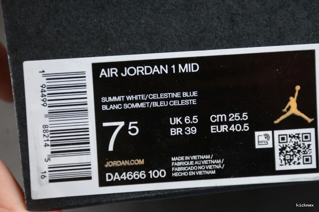 Cheap DA4666-100 Mid Jordan 1 Mixed Textures Blue Air 0704